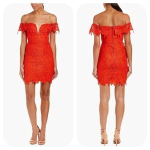astr the label daniela red lace dress